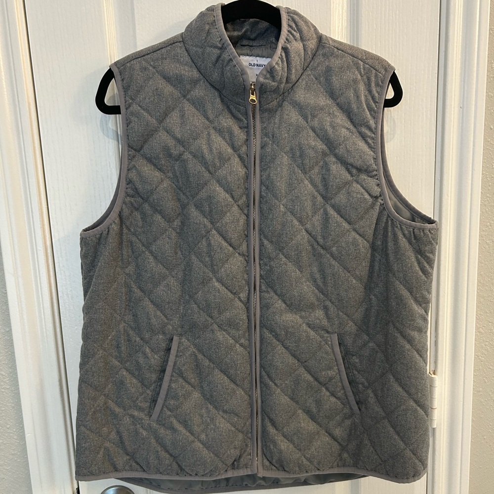 Gray Quilted Vest